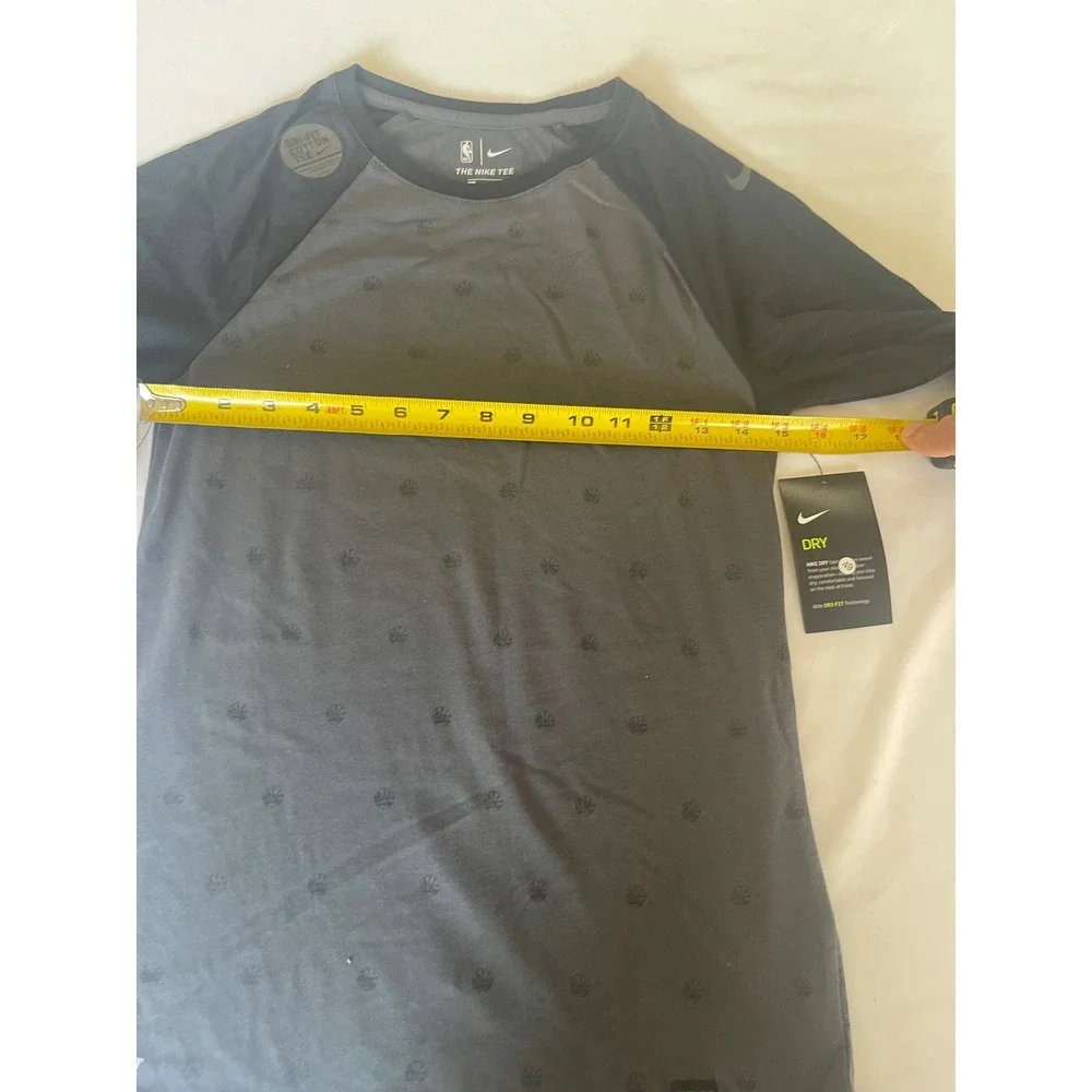 Nike NBA Golden State Warriors Dri-FIT 3/4 Sleeve Shirt Grey Black XS‎ NEW